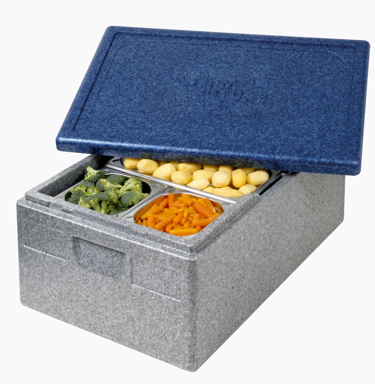 Thermo Future Box GN 1/1. 30 l - grau/blau