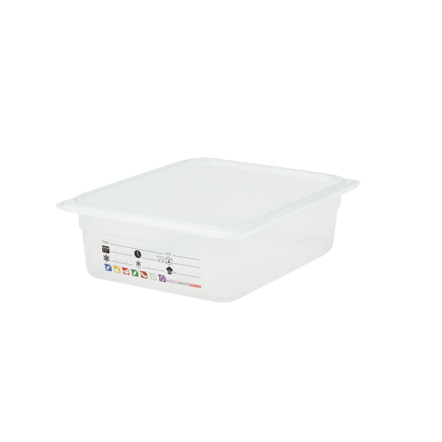 GN-Behälter 1/2-100 mm lichtdurchlässig inkl. IML-Label Polypropylen / VPE 6 Stück